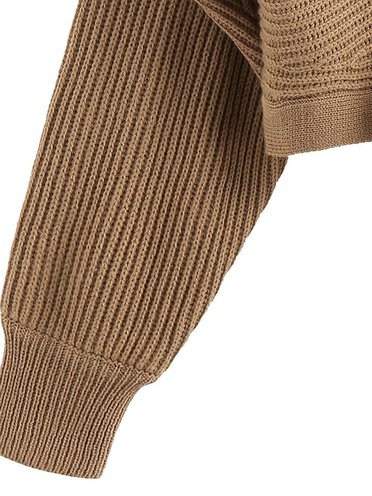 2026 Ribbed Knit Sexy Drop Shoulder Sweater