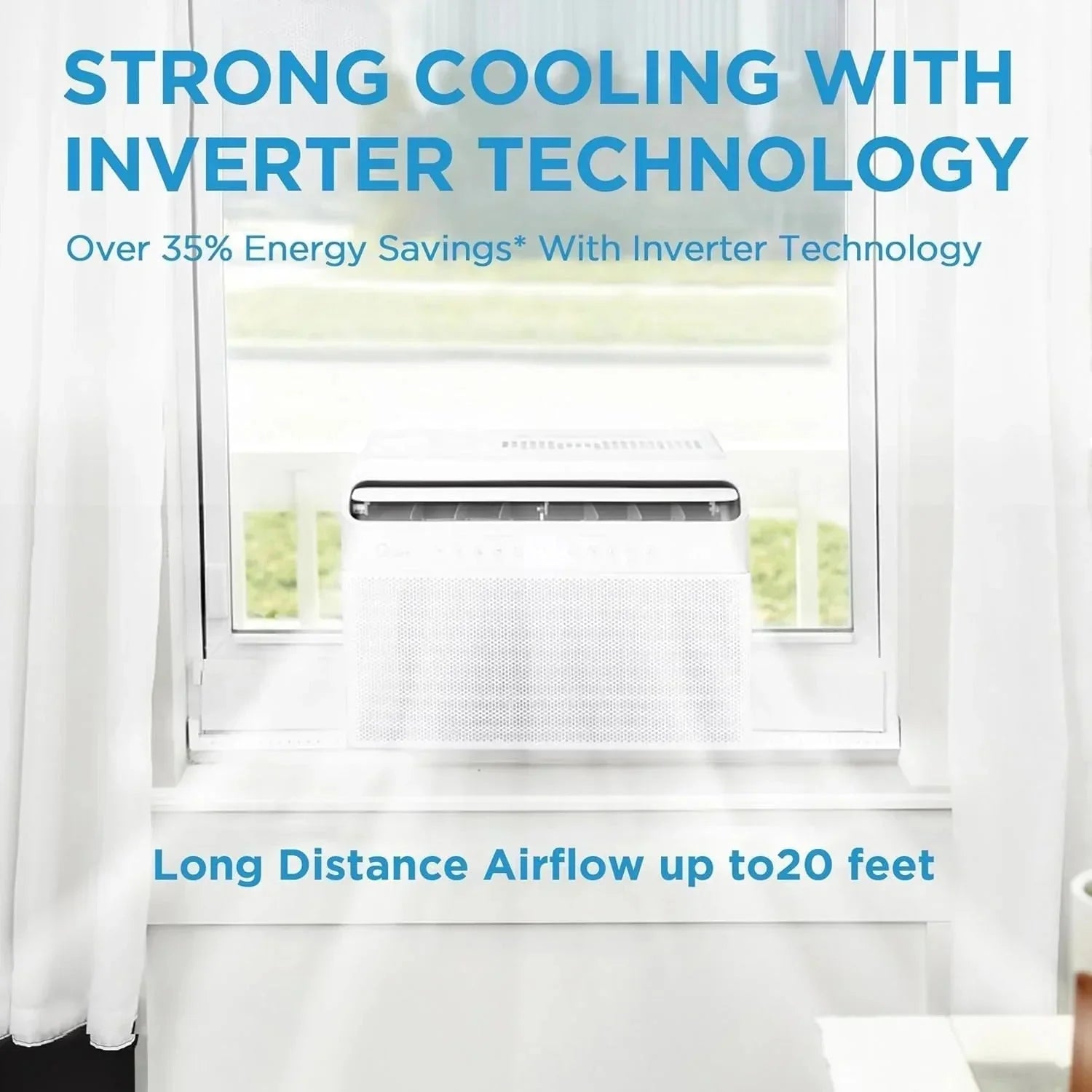 2026 Midea 12,000 BTU U-shaped smart inverter window air conditioner cools rooms up to 550 square feet