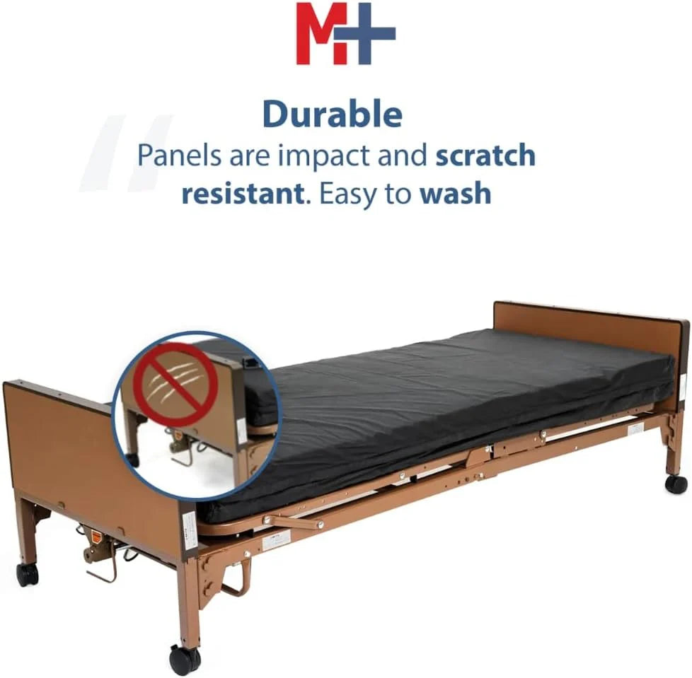 2026 Fully electric hospital bed set, foam mattress, half side rails