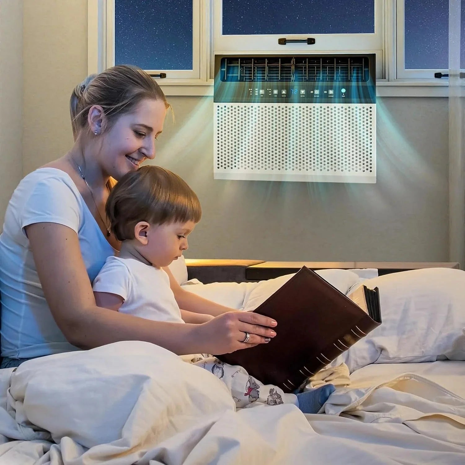 2026 Antarctic Star 12,000 BTU U-shaped window air conditioner, cools rooms up to 550 square feet with 6 modes, 24-hour timer, ultra-quiet window air conditioner