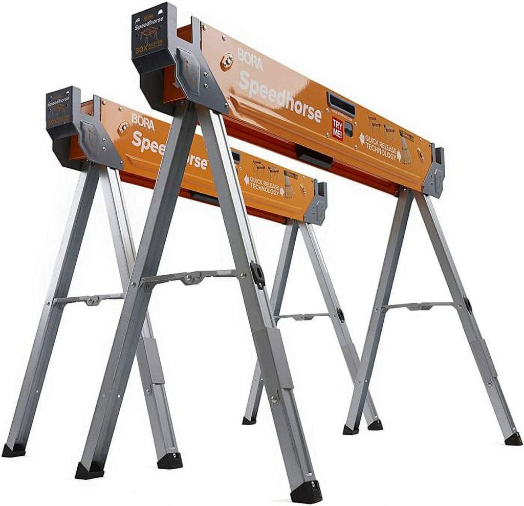 2026 30 in. H Steel Speedhorse Sawhorse with Auto Release Legs (2-Pack)