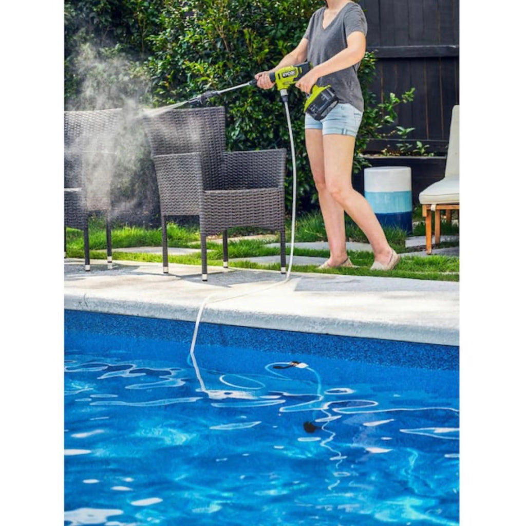 2026 Ryobi ONE+ HP 600 PSI at 0.7 GPM 18V Cordless Electric Cold water Power Cleaner, 20 ft. Siphon Hose