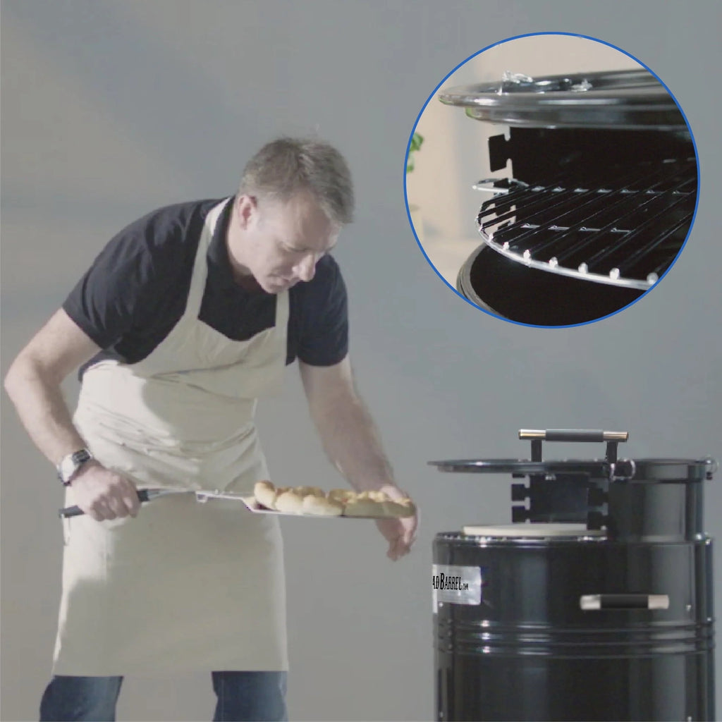 2026 Big Bad Barrel BBQ Smoker Grill 5 in 1 Barrel can be used as a Smoker, Grill, Pizza Oven, Table and Fire Pit