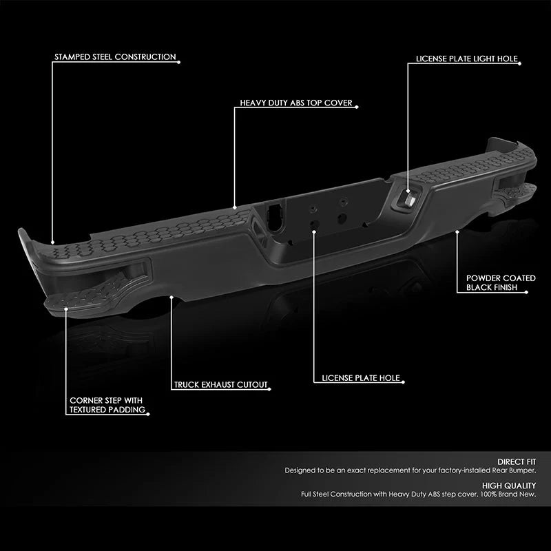 Rear Bumper (w/Dual Exhaust Cutouts) 11-18 Ram 1500, 19-23 1500 Classic