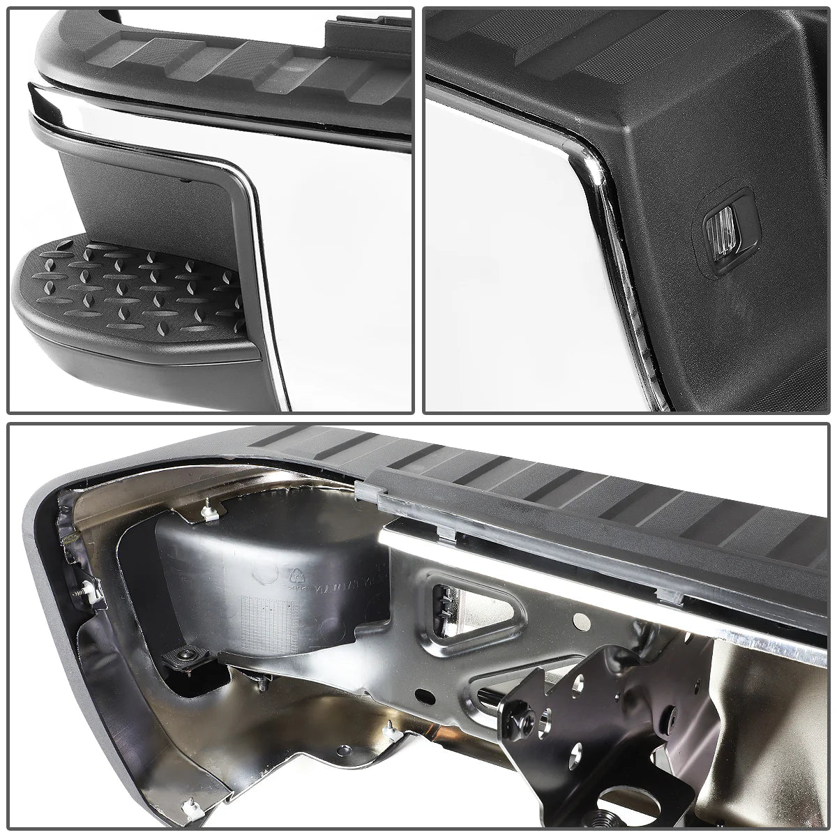 Rear Step Bumper w/o Parking Sensor Holes  14-18 Chevy Silverado GMC Sierra 1500