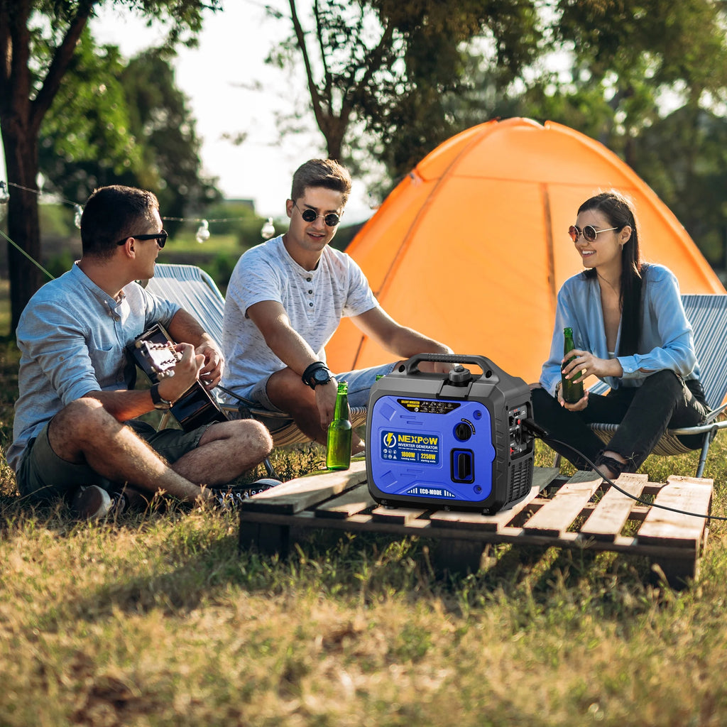 2026 NEXPOW 2250W Portable Inverter Generator, Gasoline Power Quiet Lightweight for Backup Home & Camping, Eco-Mode Feature, Parallel Capability, EPA Compliant