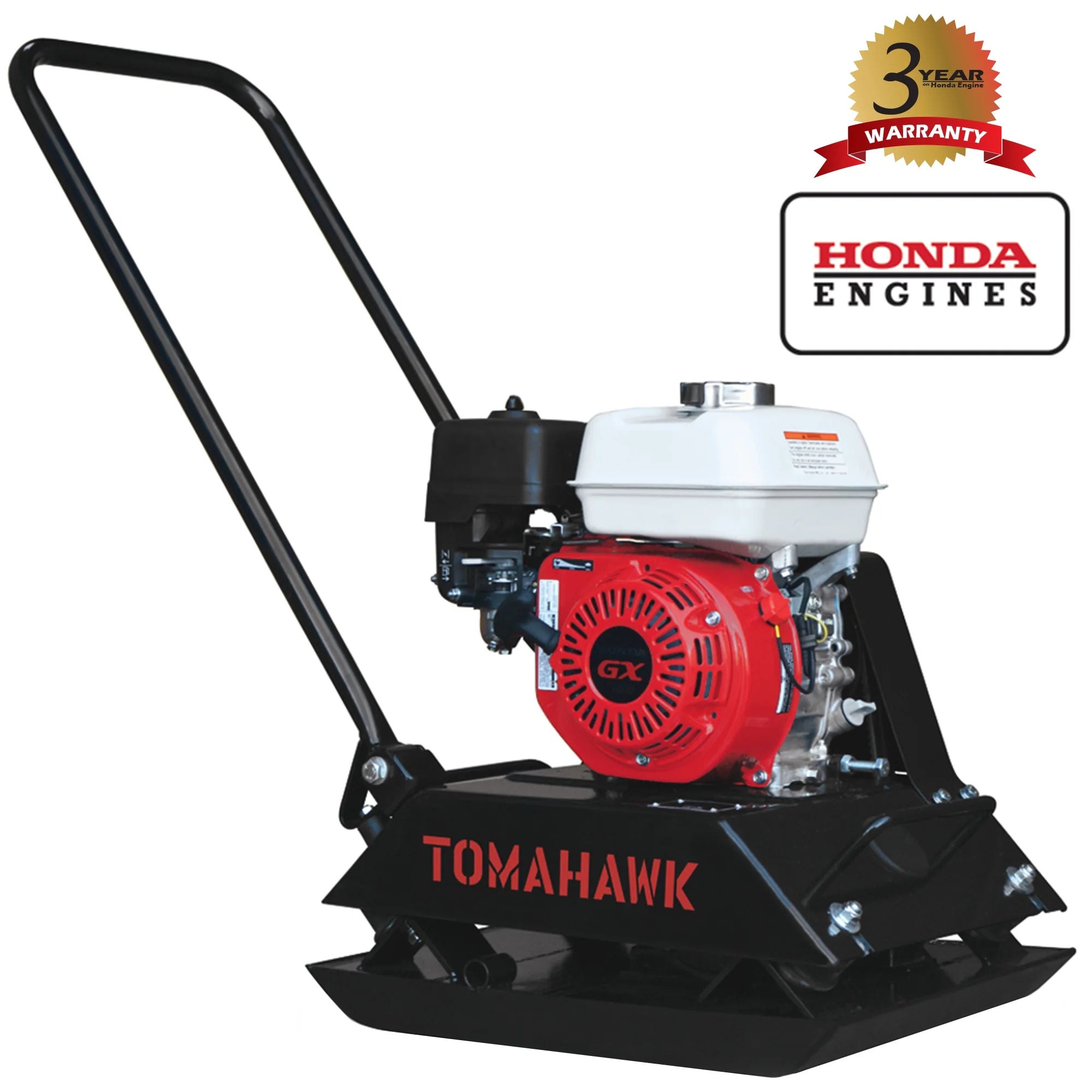 2026 Tomahawk Power Plate Compactor 5.5 HP, 3000 lbs/ft, 63cc, Gas, 17 x 13 Plate Compactor, 5900 VPM