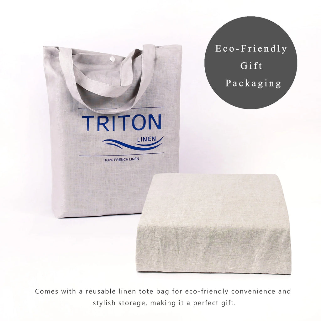 2026 100% Pure Linen Duvet Cover with Button Closure and Corner Ties Soft & Breathable - Natural Full/Queen