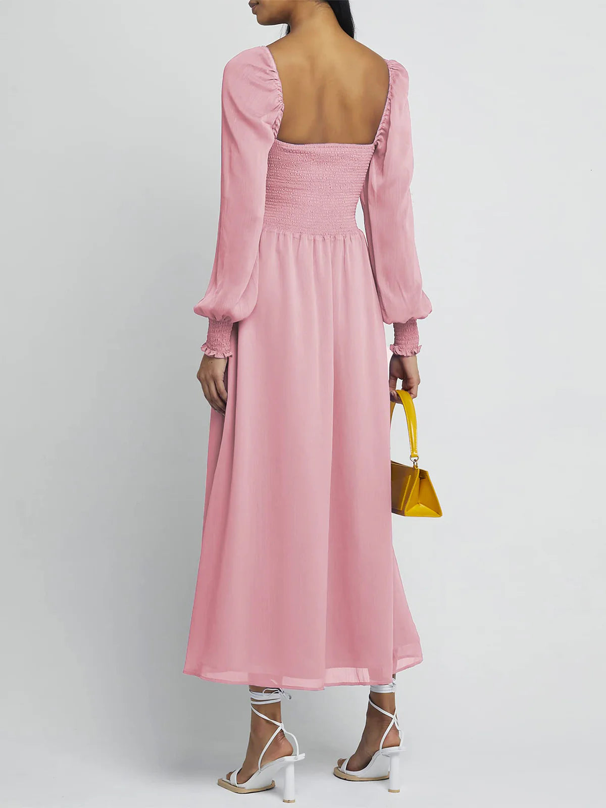 2026 Puffy High-Waisted Floral Dress