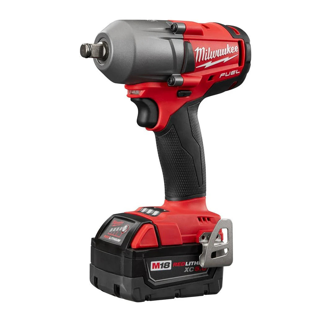 2026 Milwaukee M18 FUEL 18-Volt Lithium-Ion Battery Combo Set (10-piece) with brushless motor, 2025, including 2 x 5.0 Ah batteries, charger and 2 tool bags.