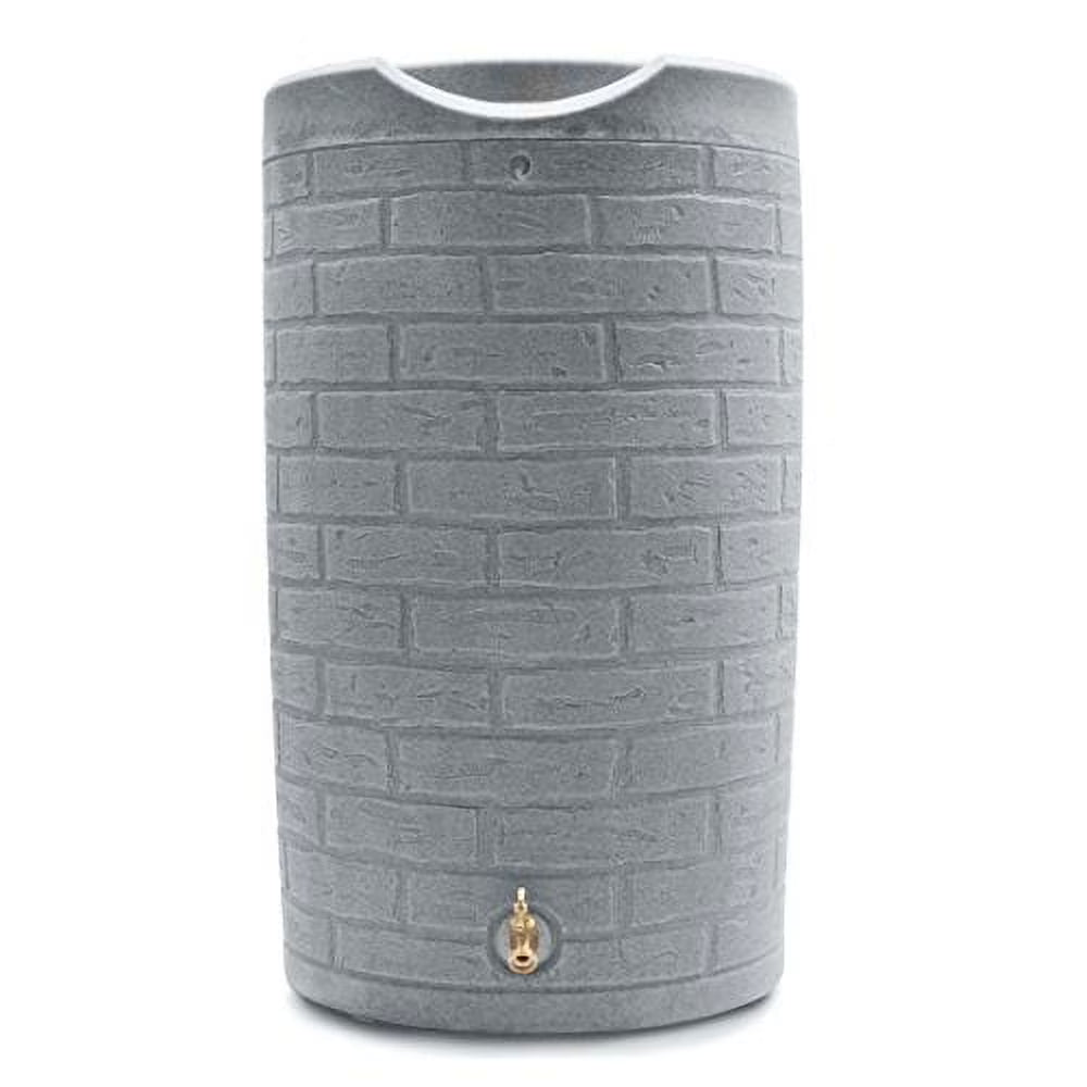 2026 Good Ideas IMP-D50-DAR Impressions Downton Rain Saver Rain Barrel, 50 Gallon, Dark Granite