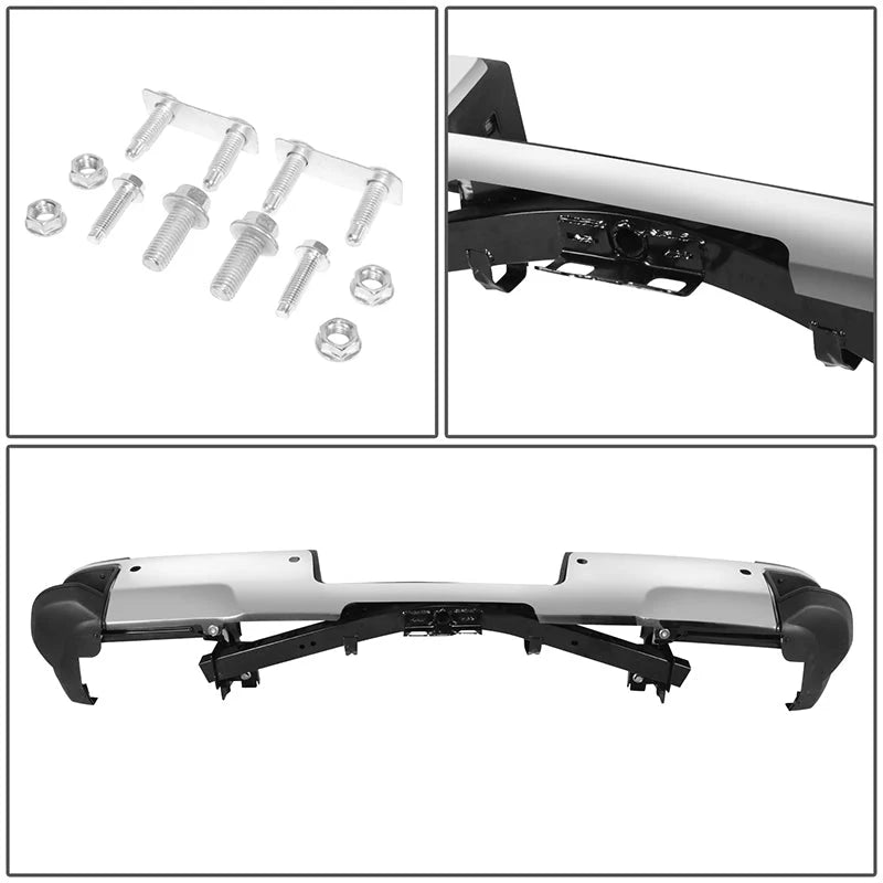 Rear Step Bumper W/License Plate Lights 15-19 Chevy Silverado / GMC Sierra 2500 3500 HD