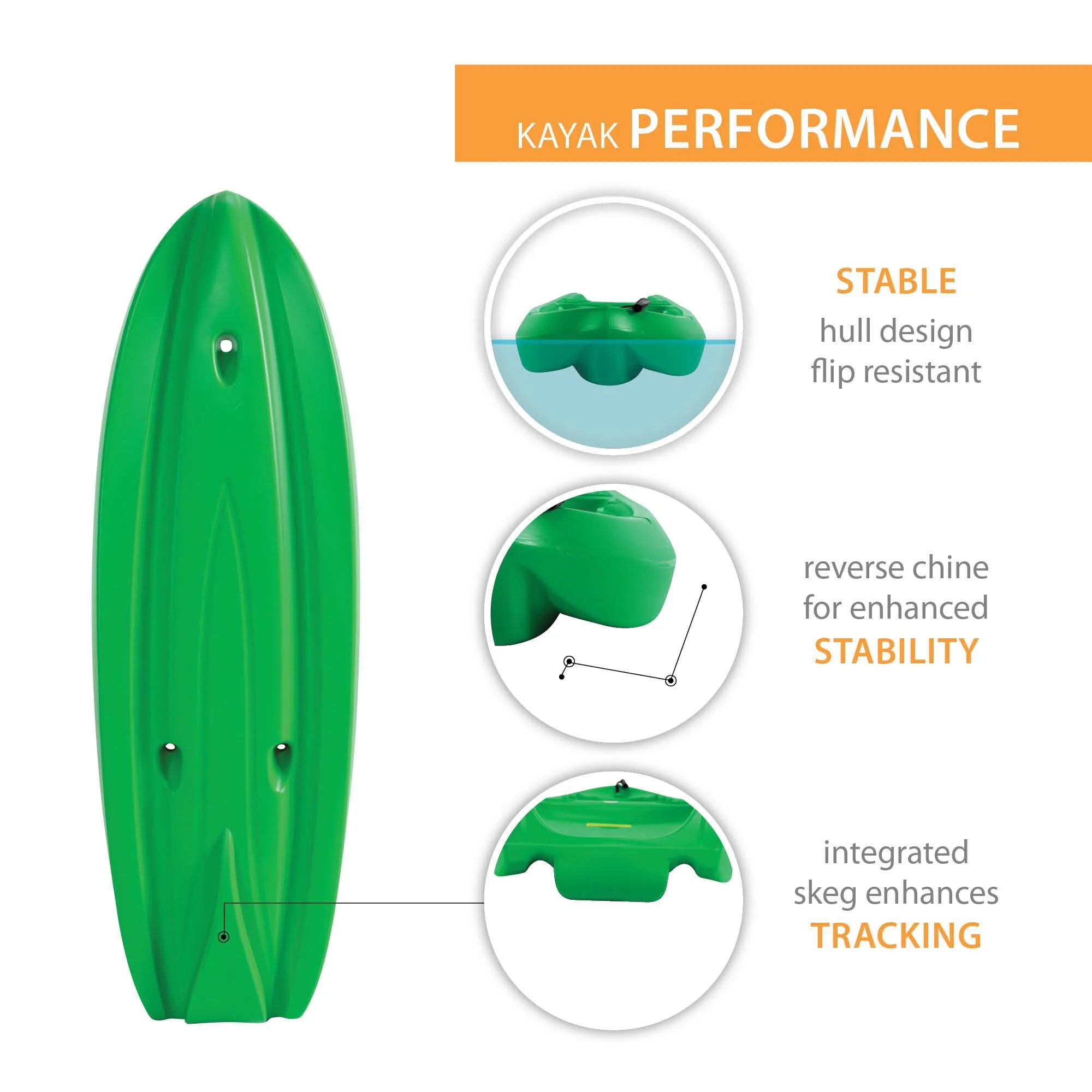 2026 Lifetime Recruit 6.5 ft Youth Sit-on-Top Kayak, Lime Green (90765)