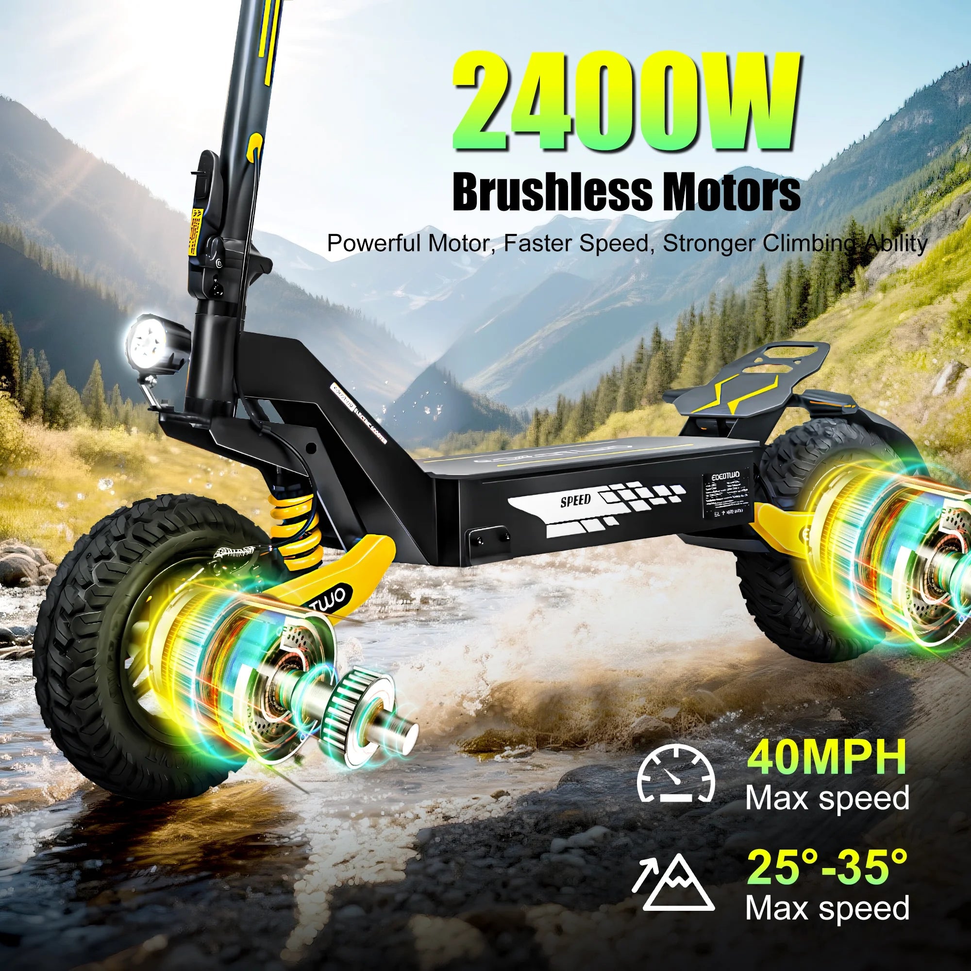 2026 Off Road Electric Scooter for Adults, 1200W Motor Fast E Scooter, Up to 28MPH Top Speed & 20Miles Long Range, 11" Off-Road Tires, 330lbs MAX Load, Foldable