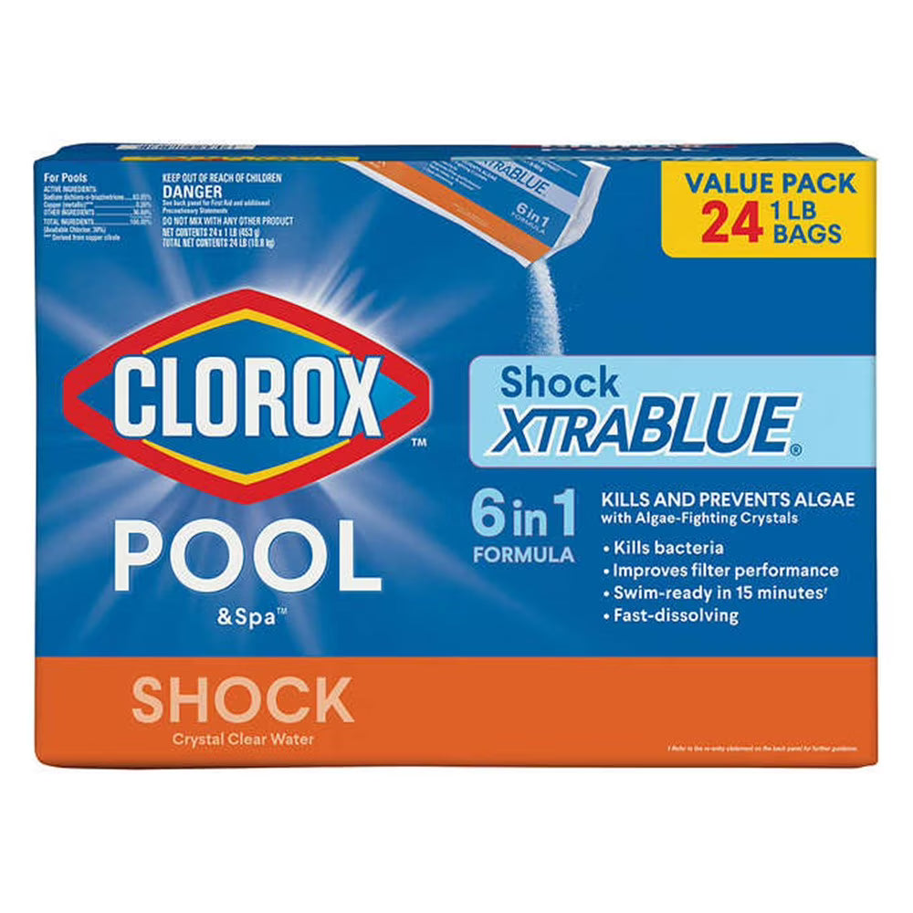 2026 Clorox Pool and Spa XtraBlue Shock, 24 Pack