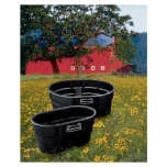 2026 Rubbermaid FG424500BLA Livestock Tank (Model Year 2025), 150 Gallon Capacity, Plastic, Black