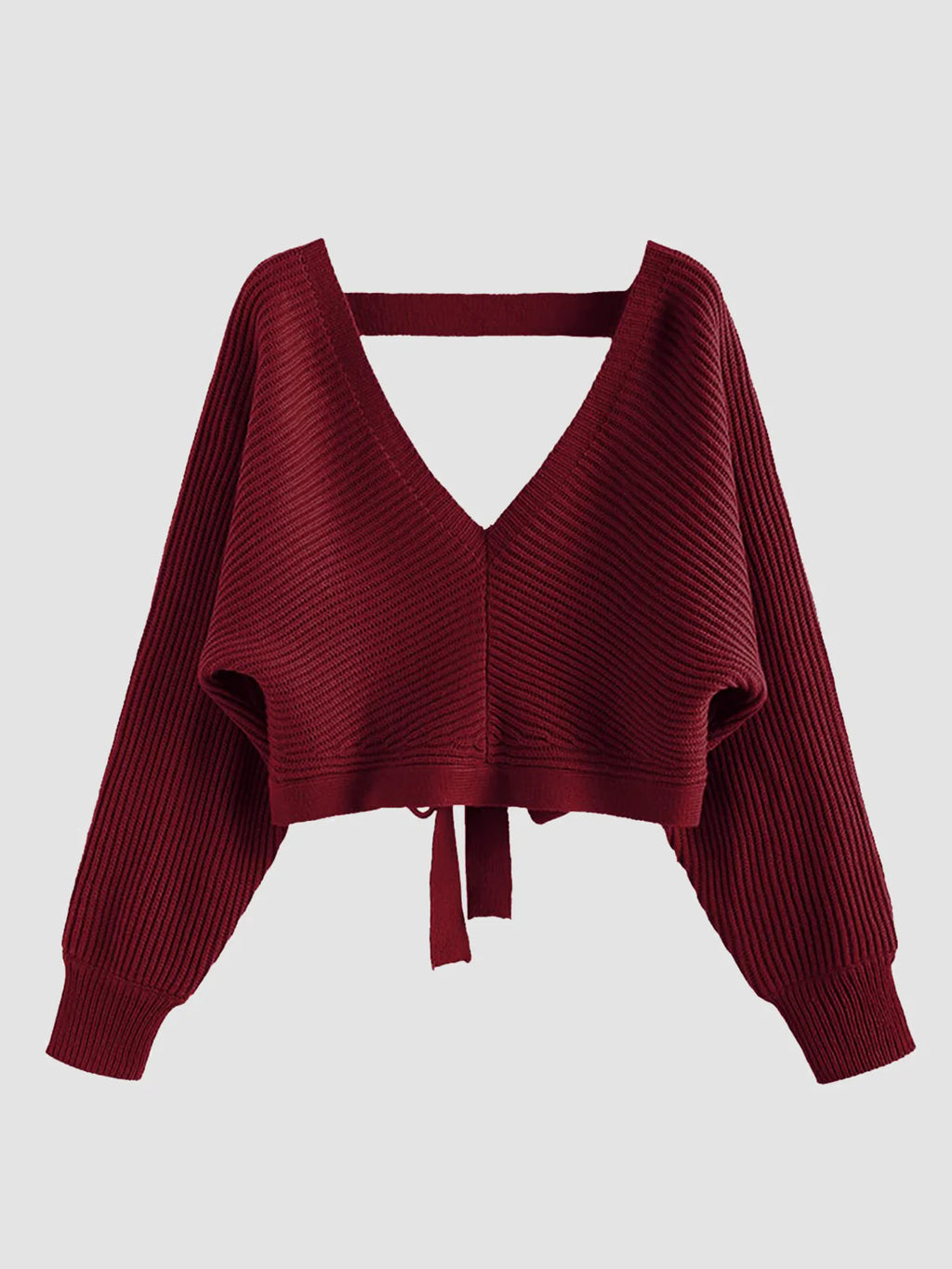 2026 Ribbed Knit Sexy Drop Shoulder Sweater