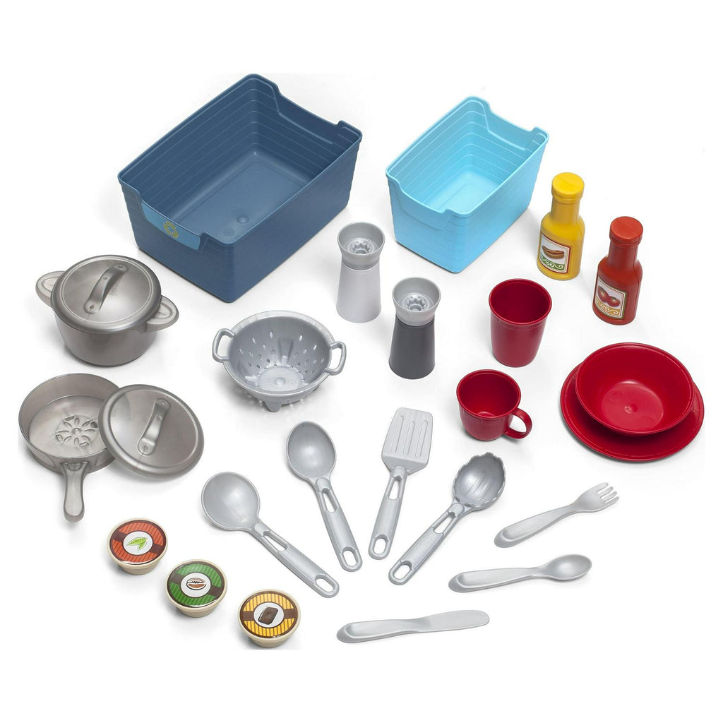 2026 Step2 Contemporary Chef Brown and White Toddler Plastic Play Kitchen