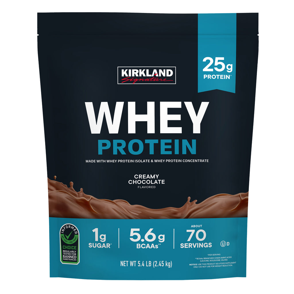 2026 Kirkland Signature Whey Protein, Creamy Chocolate, 5.4lbs