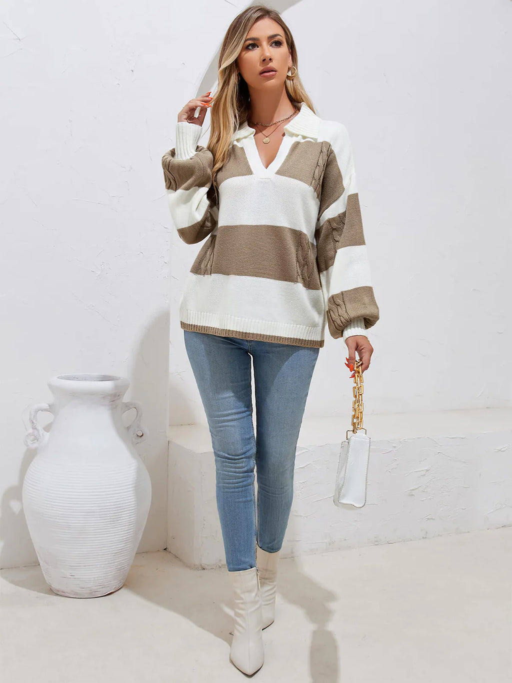 2026 Striped Long-Sleeve Jumper