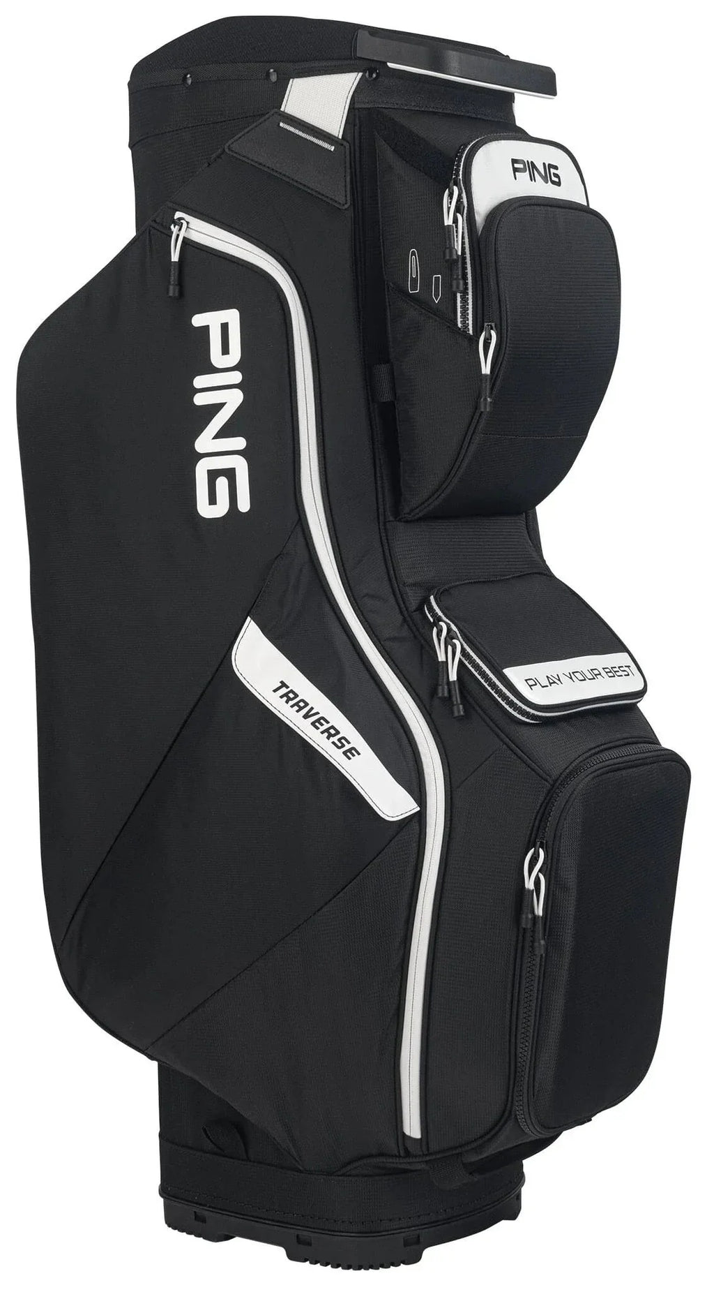 2026 Ping Traverse Cart Bag - Black White