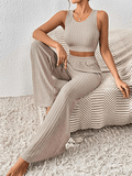 Ribbed Knit Pajama Set